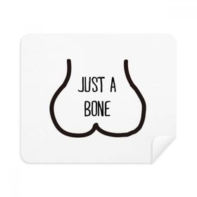 Dıythinker 2 Adet Süet Kumaş Just Bone Komik Çizim Telefon Ekran Temizleyici ve Gözlük Temizleme Bezi