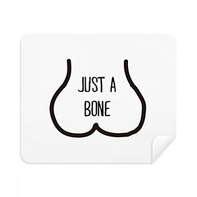Dıythinker 2 Adet Süet Kumaş Just Bone Komik Çizim Telefon Ekran Temizleyici ve Gözlük Temizleme Bezi