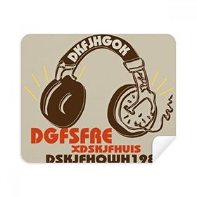 Dıythinker 2 Adet Süet Kumaş Kahverengi Kulaklık Rock Müzik Çılgın Telefon Ekran Temizleyici ve Gözlük Temizleme Bezi