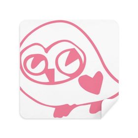 Dıythinker 2 Adet Süet Kumaş Kalp Şekilli Gülme Kuş Koruyucu Hayvan Gözlükleri Temizleme Bezi Telefon Ekran Temizleyici
