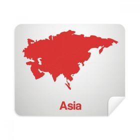 Dıythinker 2 Adet Süet Kumaş Kırmızı Asya İllüstrasyon Haritası Desenli Telefon Ekran Temizleyici ve Gözlük Temizleme Bezi