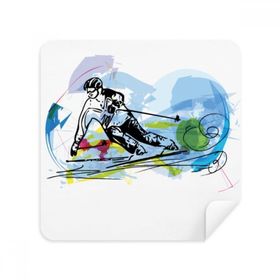 Dıythinker 2 Adet Süet Kumaş Kış Sporları Kayak Sporcuları Serbest Stil Kayak Gözlüğü Temizleme Bezi ve Telefon Ekran Temizleyici