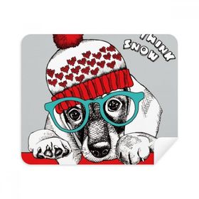 Dıythinker 2 Adet Süet Kumaş Köpek Kıyafetleri Suluboya Güzel İllüstrasyon Telefon Ekran Temizleyici ve Gözlük Temizleme Bezi