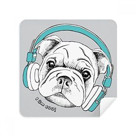 Dıythinker 2 Adet Süet Kumaş Kulaklık Müzik Canlılığı Sesler Köpek Gözlükleri Temizleme Bezi ve Telefon Ekran Temizleyici