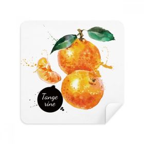 Dıythinker 2 Adet Süet Kumaş Mandalina Meyve Lezzetli Sağlıklı Suluboya Gözlükleri Temizleme Bezi Telefon Ekran Temizleyici