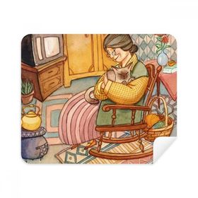 Dıythinker 2 Adet Süet Kumaş Miaoji Boyama Suluboya Kedi Yünü Büyükanne Telefon Ekran Temizleyici ve Gözlük Temizleme Bezi
