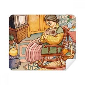 Dıythinker 2 Adet Süet Kumaş Miaoji Boyama Suluboya Kedi Yünü Büyükanne Telefon Ekran Temizleyici ve Gözlük Temizleme Bezi