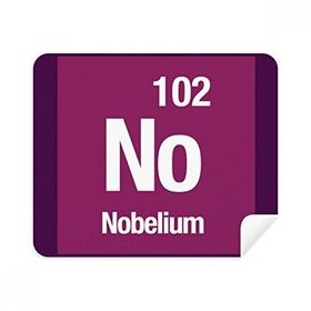 Dıythinker 2 Adet Süet Kumaş Nobelium Kimyasal Element Chem Telefon Ekran Temizleyici ve Gözlük Temizleme Bezi