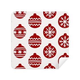 Dıythinker 2 Adet Süet Kumaş Noel Kar Tanesi Çizgi Kırmızı Festival Gözlükleri Temizleme Bezi ve Telefon Ekran Temizleyici