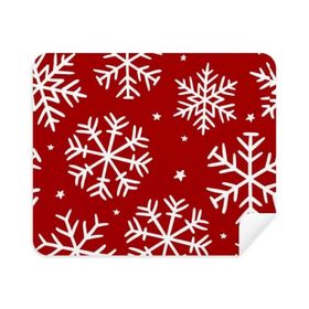 Dıythinker 2 Adet Süet Kumaş Noel Kar Tanesi Kırmızı Festival Telefon Ekran Temizleyici ve Gözlük Temizleme Bezi