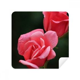 Dıythinker 2 Adet Süet Kumaş Pembe Kırmızı Güller Çiçekler Telefon Ekran Temizleyici ve Gözlük Temizleme Bezi