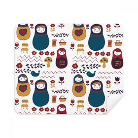 Dıythinker 2 Adet Süet Kumaş Rusya Bebekler Çiçek Posteri Rus Matryoshka Telefon Ekran Temizleyici ve Gözlük Temizleme Bezi