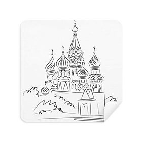 Dıythinker 2 Adet Süet Kumaş Rusya Katedral Kemer Siyah Çizgi Eskiz Gözlüğü Temizleme Bezi ve Telefon Ekran Temizleyici