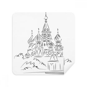 Dıythinker 2 Adet Süet Kumaş Rusya Katedral Kemer Siyah Çizgi Eskiz Gözlüğü Temizleme Bezi ve Telefon Ekran Temizleyici
