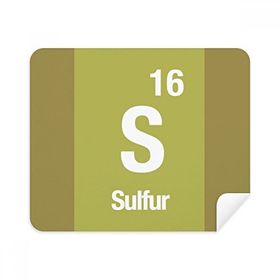 Dıythinker 2 Adet Süet Kumaş S Kükürt Kimyasal Element Bilim Telefon Ekran Temizleyici ve Gözlük Temizleme Bezi