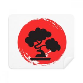 Dıythinker 2 Adet Süet Kumaş Soyut Fırça Japonya Desenli Gözlük Temizleme Bezi ve Telefon Ekran Temizleyici