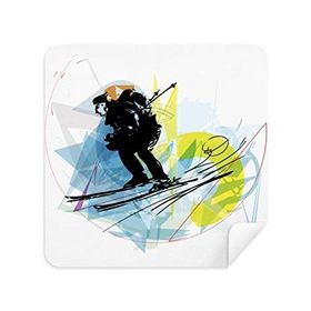 Dıythinker 2 Adet Süet Kumaş Spor Sporcular Kayak Sporları Suluboya Eskiz Gözlüğü Temizleme Bezi ve Telefon Ekran Temizleyici