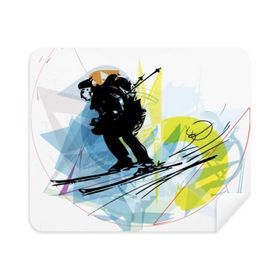 Dıythinker 2 Adet Süet Kumaş Spor Sporcular Kayak Sporları Suluboya Eskiz Telefon Ekran Temizleyici ve Gözlük Temizleme Bezi