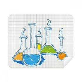 Dıythinker 2 Adet Süet Kumaş Test Tüpü Sıvı Kimya Desenli Telefon Ekran Temizleyici ve Gözlük Temizleme Bezi