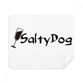 Dıythinker 2 Adet Süet Kumaş Tuzlu Köpek Tuzlu Kokteyl Fincanı Telefon Ekran Temizleyici ve Gözlük Temizleme Bezi