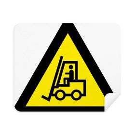 Dıythinker 2 Adet Süet Kumaş Uyarı Sembolü Sarı Siyah Forkliftler Üçgen Telefon Ekran Temizleyici ve Gözlük Temizleme Bezi