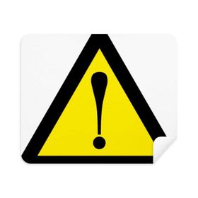 Dıythinker 2 Adet Süet Kumaş Uyarı Sembolü Sarı Siyah Güvenli Üçgen Telefon Ekran Temizleyici ve Gözlük Temizleme Bezi