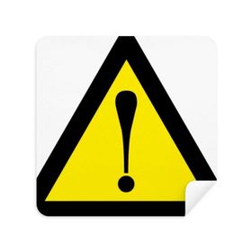 Dıythinker 2 Adet Süet Kumaş Uyarı Sembolü Sarı Siyah Güvenli Üçgen Telefon Ekran Temizleyici ve Gözlük Temizleme Bezi