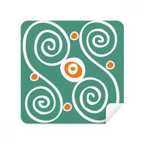 Dıythinker 2 Adet Süet Kumaş Yeşil Bitkiler Meksika Totems Antik Medeniyet Gözlükleri Temizleme Bezi ve Telefon Ekran Temizleyici