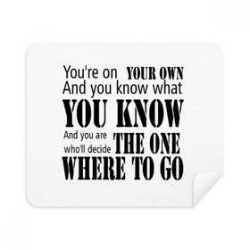Dıythinker 2 Adet Süet Kumaş You Decide Where To Go Alıntı Telefon Ekran Temizleyici ve Gözlük Temizleme Bezi