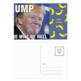 Dıythinker 20 Adet 14x9 cm Renkli gülünç Amerikan Trump Başkan Resmi Muz Kartpostal Seti