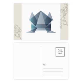 Dıythinker 20 Adet 14x9 cm Renkli Origami Soyut Kurbağa Geometrik Şekilli Çiçek Kartpostal Seti