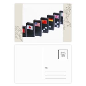 Dıythinker 20 Adet 14x9 cm Renkli Pai Gow Zar Bayrağı Kumar Çiçek Kartpostal Seti