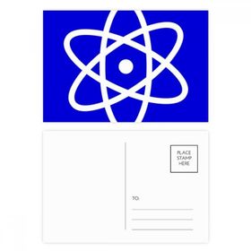Dıythinker 20 Adet 14x9 cm Renkli Paket Mavi Kare Uyarı İşareti Kartpostal Seti
