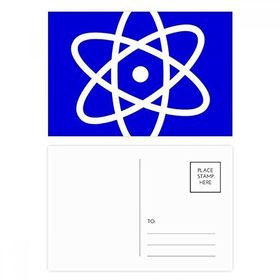 Dıythinker 20 Adet 14x9 cm Renkli Paket Mavi Kare Uyarı İşareti Kartpostal Seti