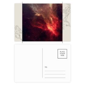 Dıythinker 20 Adet 14x9 cm Renkli Parlak Kırmızı Nebula Evren İllüstrasyon Desen Çiçek Kartpostal Seti