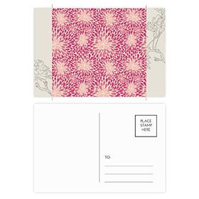 Dıythinker 20 Adet 14x9 cm Renkli Pembe Çiçekler Sevgililer Günü Havai Fişek Çiçek Kartpostal Seti