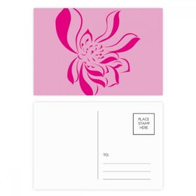 Dıythinker 20 Adet 14x9 cm Renkli Pembe Lotus Yaprağı Lotus Çiçek Bitki Kartpostal Seti