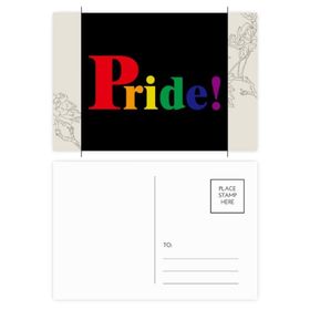 Dıythinker 20 Adet 14x9 cm Renkli Pride LGBT Gökkuşağı Homo Çiçek Kartpostal Seti