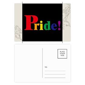 Dıythinker 20 Adet 14x9 cm Renkli Pride LGBT Gökkuşağı Homo Çiçek Kartpostal Seti