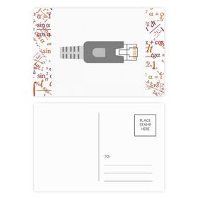 Dıythinker 20 Adet 14x9 cm Renkli Priz Desenli Devre Diyagramı Formül Kartpostal Seti