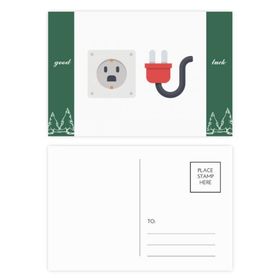 Dıythinker 20 Adet 14x9 cm Renkli Priz Devre Diyagramı Deseni İyi Şans Kartpostal Seti