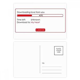 Dıythinker 20 Adet 14x9 cm Renkli Programcı Aşkınızı İndirin Kartpostal Seti