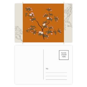 Dıythinker 20 Adet 14x9 cm Renkli Resim Kırmızı Yeşil Kültür Ağaç Çiçek Kartpostal Seti