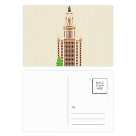 Dıythinker 20 Adet 14x9 cm Renkli Rusya İllüstrasyon Simgesi Ulusal Sembollü Kartpostal Seti