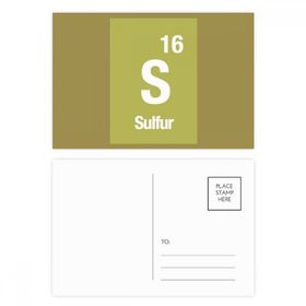 Dıythinker 20 Adet 14x9 cm Renkli S Kükürt Kimyasal Element Bilim Kartpostal Seti