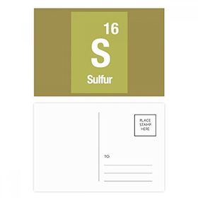 Dıythinker 20 Adet 14x9 cm Renkli S Kükürt Kimyasal Element Bilim Kartpostal Seti