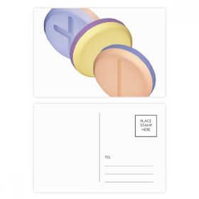 Dıythinker 20 Adet 14x9 cm Renkli Sağlık Ürünleri Hap Deseni İllüstrasyon Kartpostal Seti
