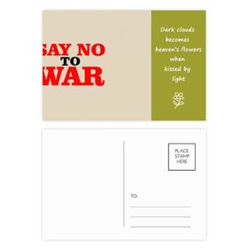 Dıythinker 20 Adet 14x9 cm Renkli Say No to War World Love Peace World Şiir Kartpostal Seti