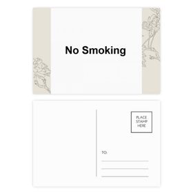 Dıythinker 20 Adet 14x9 cm Renkli Sigara İçilmez Uyarı Sembolü Çiçek Kartpostal Seti