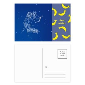 Dıythinker 20 Adet 14x9 cm Renkli Star Universe Kova Takımyıldızı Deseni Muz Kartpostal Seti